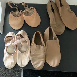 4 pair of dance shoes